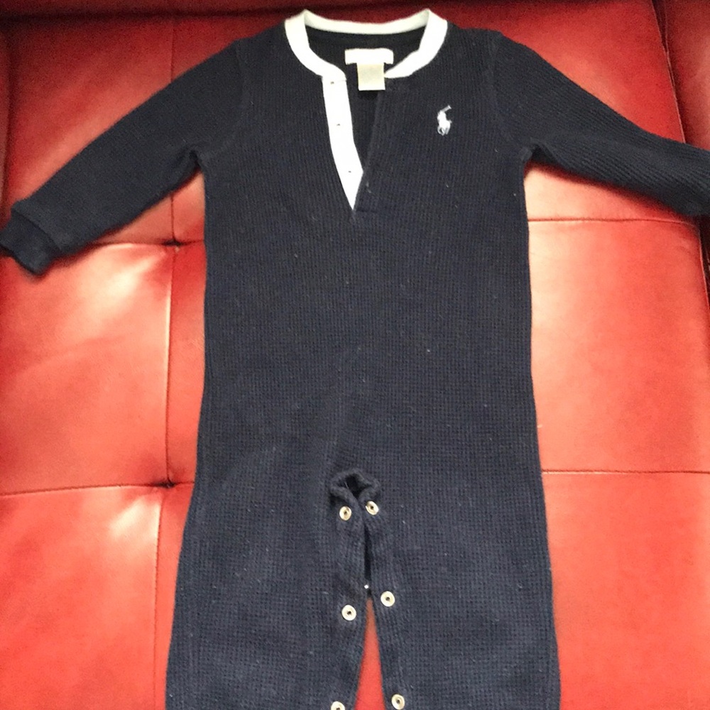 Two toned Ralph Lauren boys onesie.